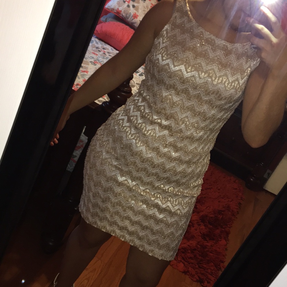 Gold and cream color dress✨